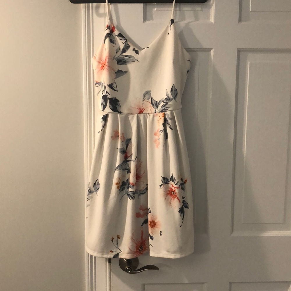 White floral dress